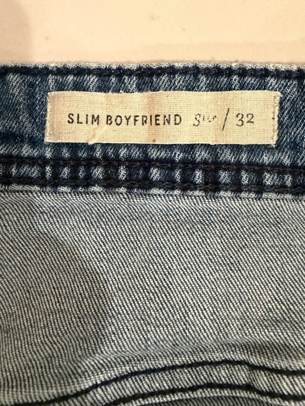Anthro Pilcro Slim Boyfriend Shorts Mid Wash Denim Size 32 Anthropologie - Picture 7 of 9